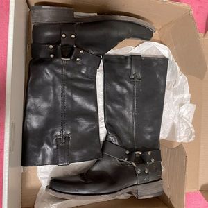 Frye Smith Harness Tall Boots with Box